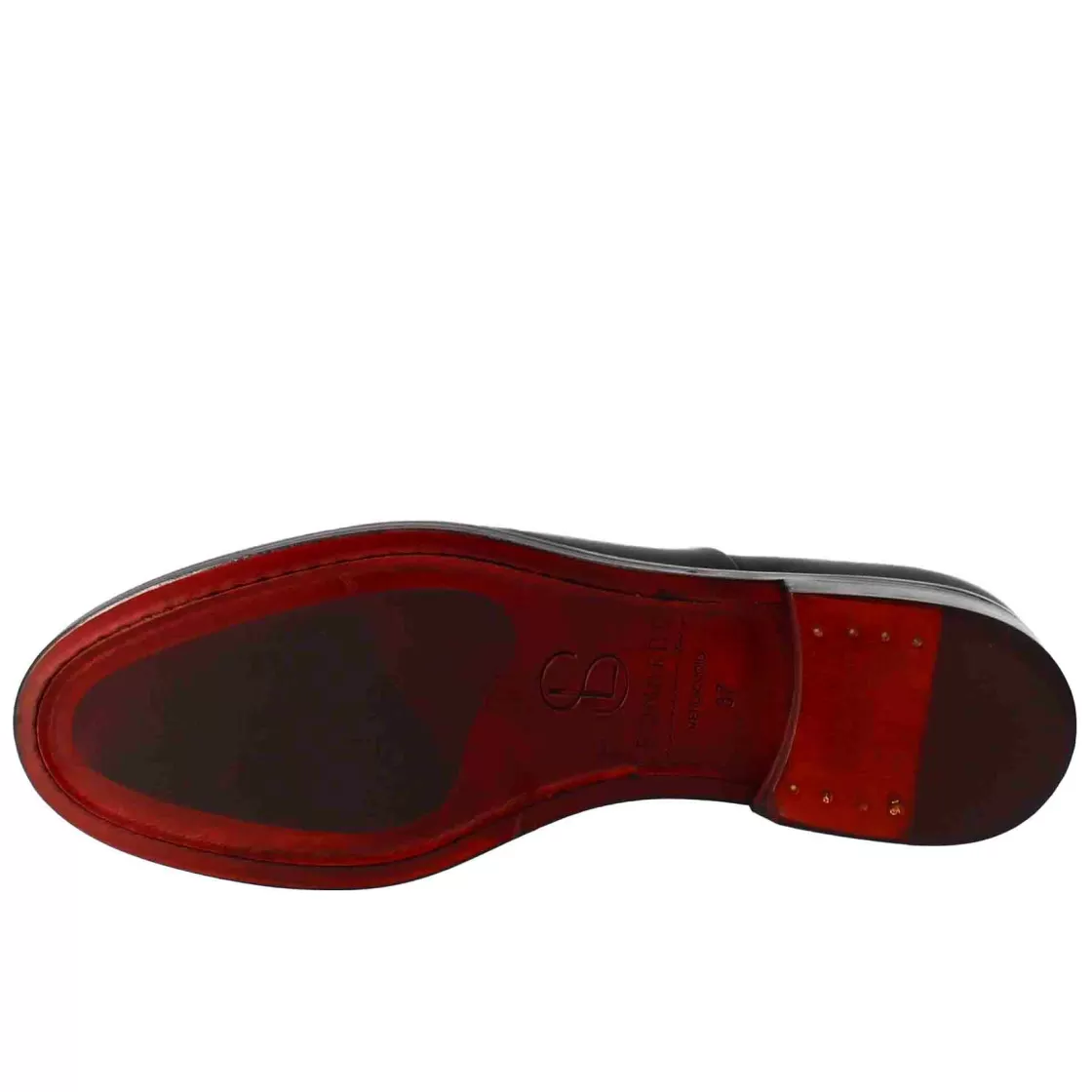 Hot Leonardo Shoes Francesina Da Donna Cucita Sulla Punta In Pelle Colore Nero