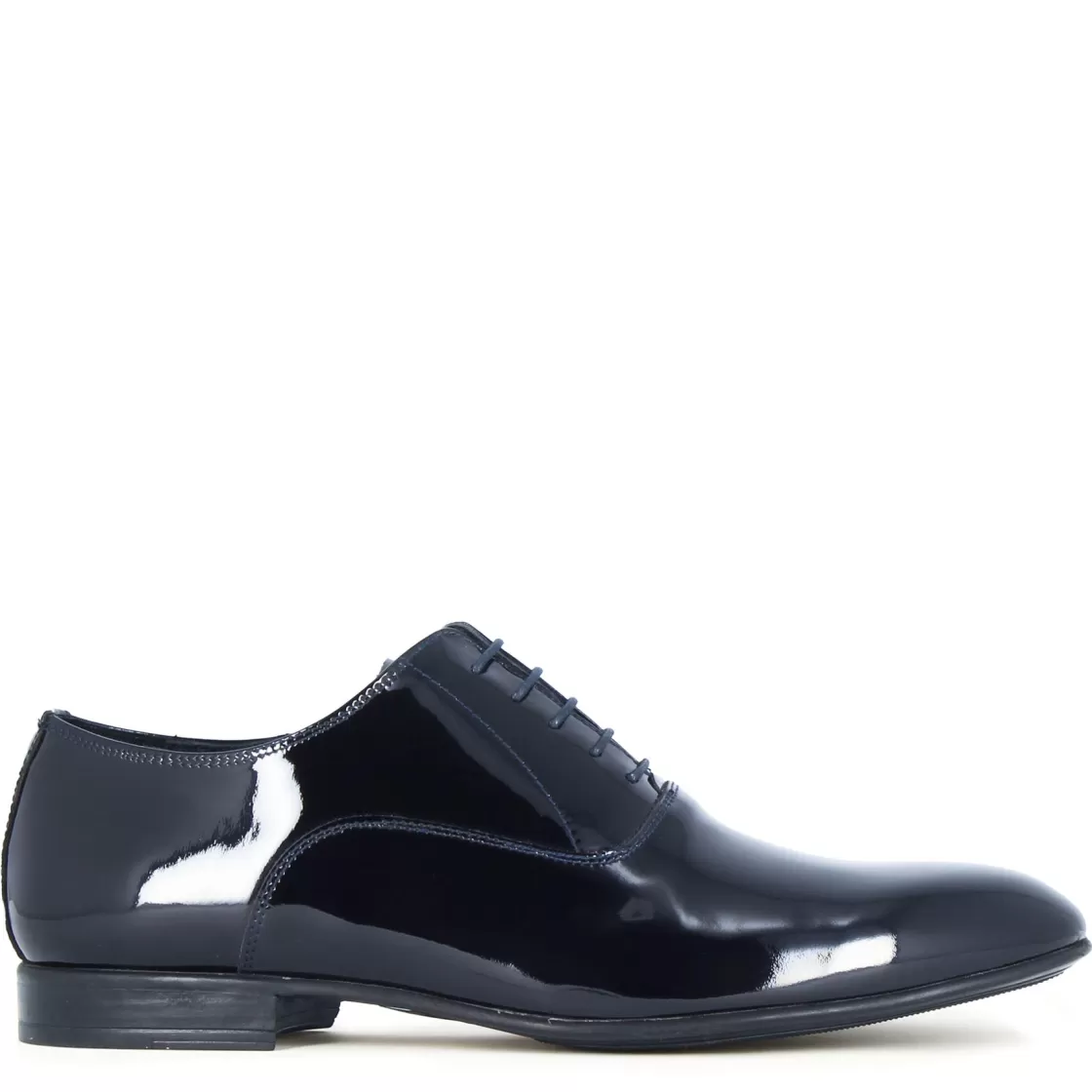 Fashion Leonardo Shoes Francesina Elegante Da Uomo In Pelle Verniciata Colore Da Cerimonia Blu