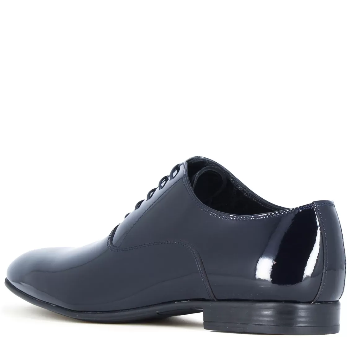 Fashion Leonardo Shoes Francesina Elegante Da Uomo In Pelle Verniciata Colore Da Cerimonia Blu