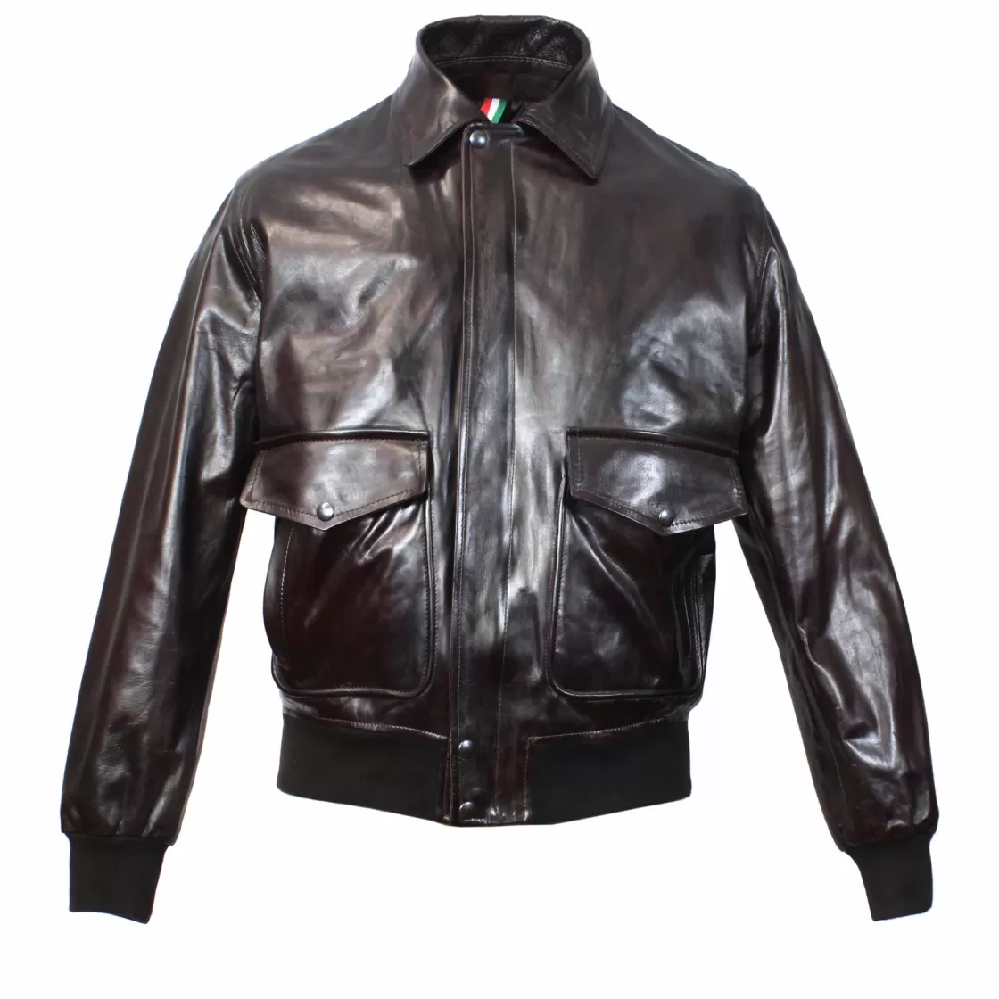 Discount Leonardo Shoes Giacca Bomber Leo Da Uomo Fatta A Mano In Pelle Marrone Marrone Scuro
