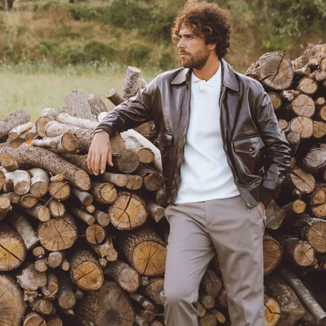 Discount Leonardo Shoes Giacca Bomber Leo Da Uomo Fatta A Mano In Pelle Marrone Marrone Scuro