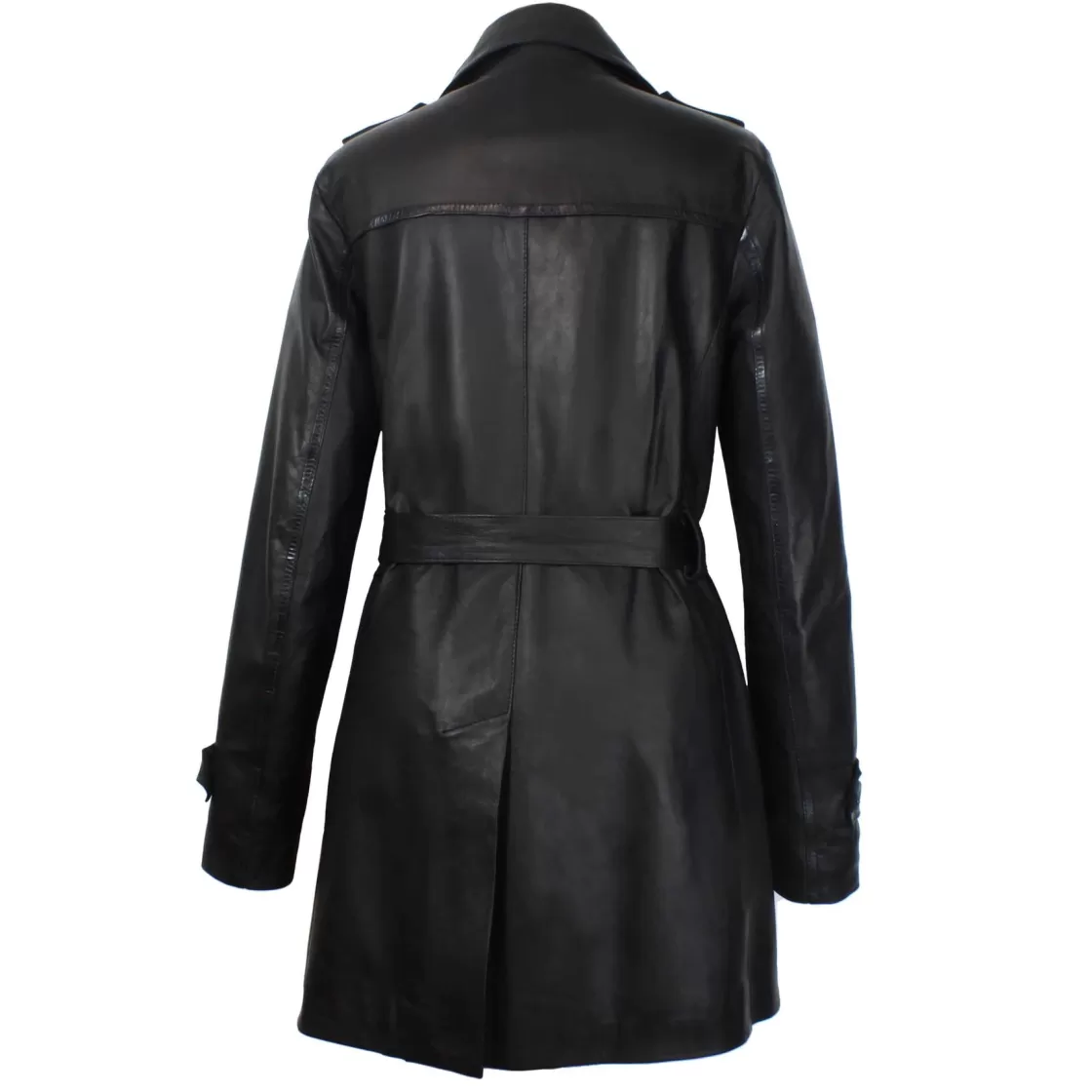 Outlet Leonardo Shoes Giacca Da Donna Stile Trench In Pelle Alta Qualità Colore Nero