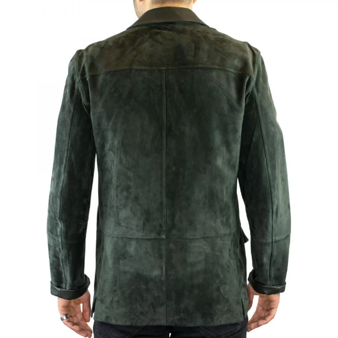 Store Leonardo Shoes Giacca Formale Reversibile Da Uomo Fatta A Mano In Pelle Di Renna E Agnello Verde