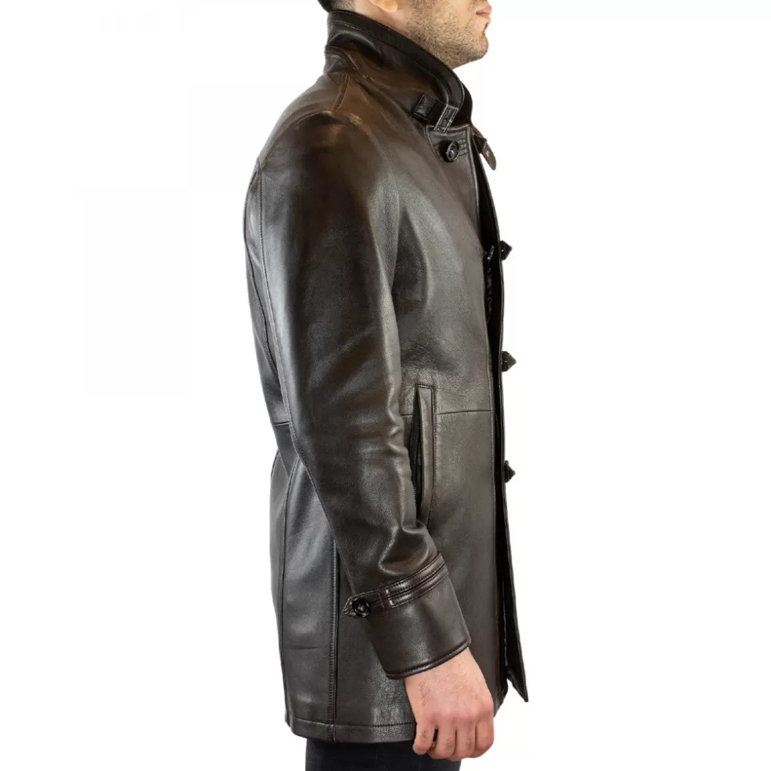 Flash Sale Leonardo Shoes Giacca Formale Rodrigo Da Uomo Fatta A Mano In Pelle Di Agnello Testa Di Moro Marrone Scuro