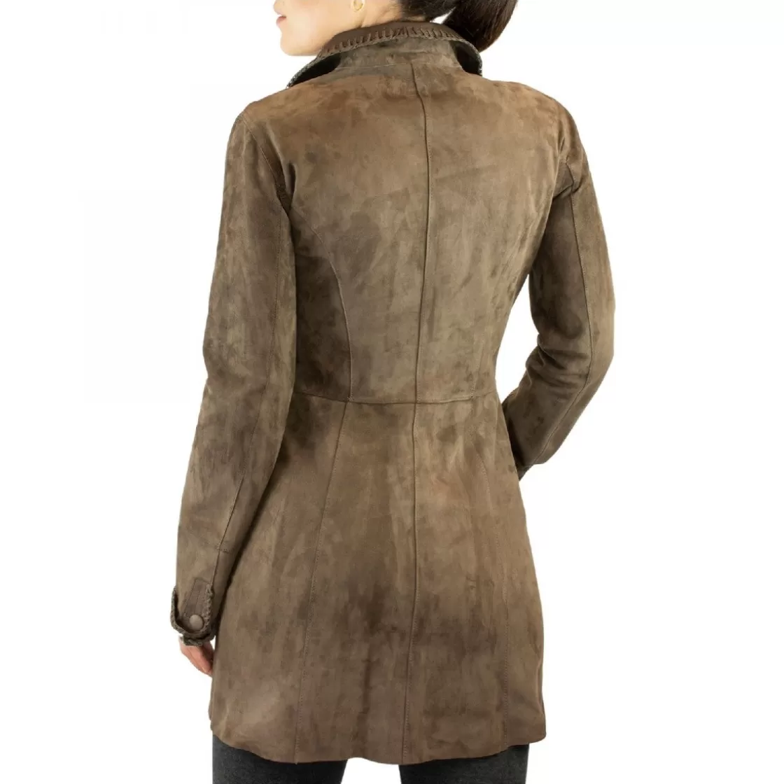 Outlet Leonardo Shoes Giacca Reversibile Da Donna Fatta A Mano In Pelle Di Renna E Di Agnello Grigia Grigio