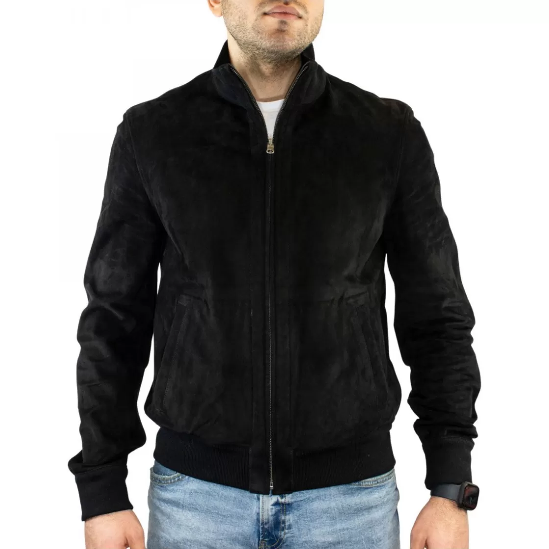 Shop Leonardo Shoes Giacca Reversibile Da Uomo Fatta A Mano In Pelle Di Renna E Di Agnello Nera Nero