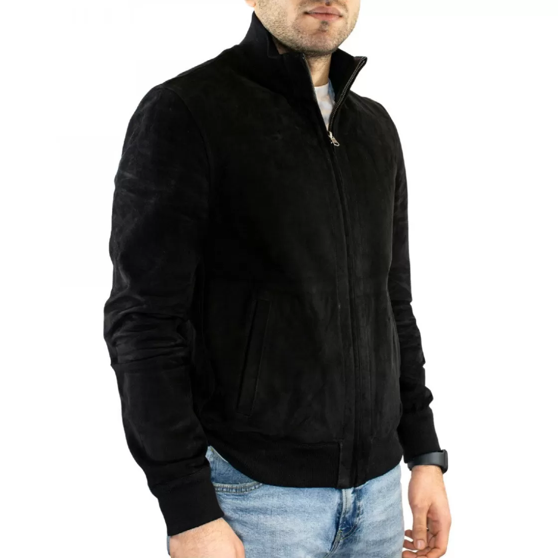 Shop Leonardo Shoes Giacca Reversibile Da Uomo Fatta A Mano In Pelle Di Renna E Di Agnello Nera Nero