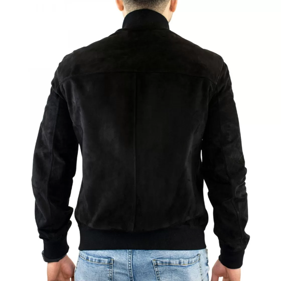 Shop Leonardo Shoes Giacca Reversibile Da Uomo Fatta A Mano In Pelle Di Renna E Di Agnello Nera Nero