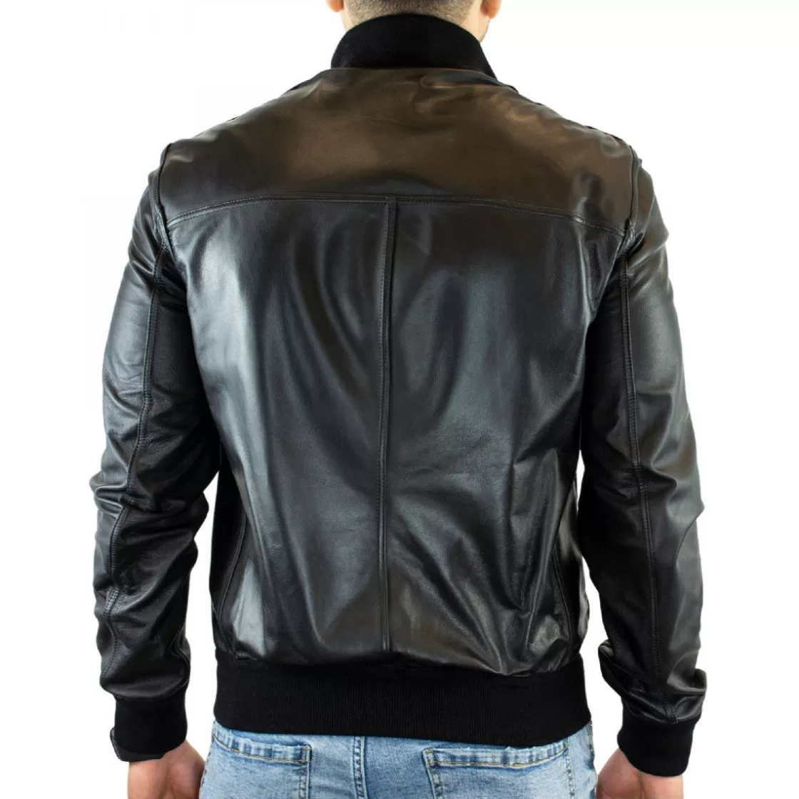Shop Leonardo Shoes Giacca Reversibile Da Uomo Fatta A Mano In Pelle Di Renna E Di Agnello Nera Nero