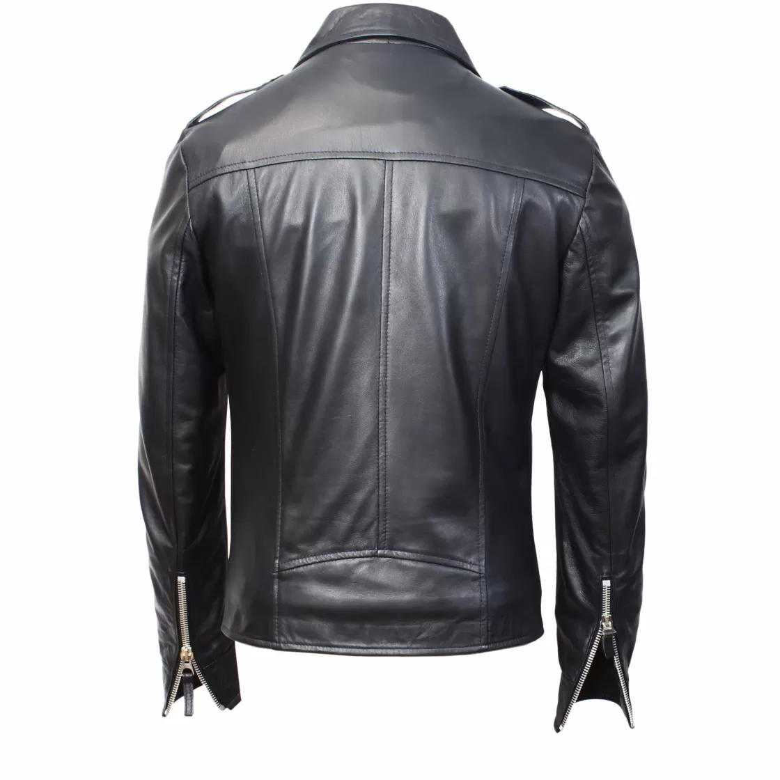 Clearance Leonardo Shoes Giacca Riders Hakan Da Uomo Fatta A Mano In Pelle Nera Nero