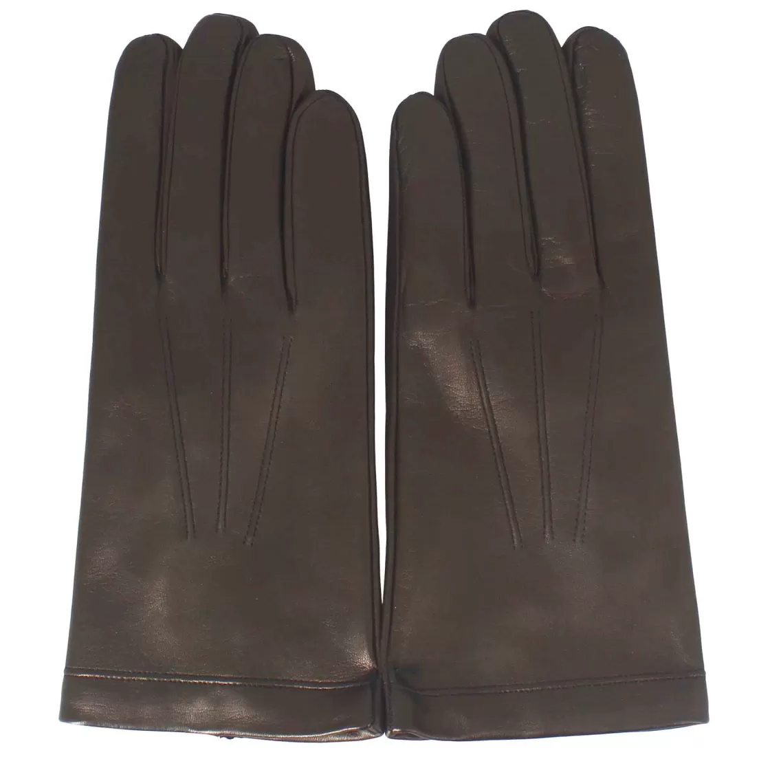 Flash Sale Leonardo Shoes Guanti Da Uomo Fatti A Mano In Nappa Colore Foderati In Cashmere Marrone
