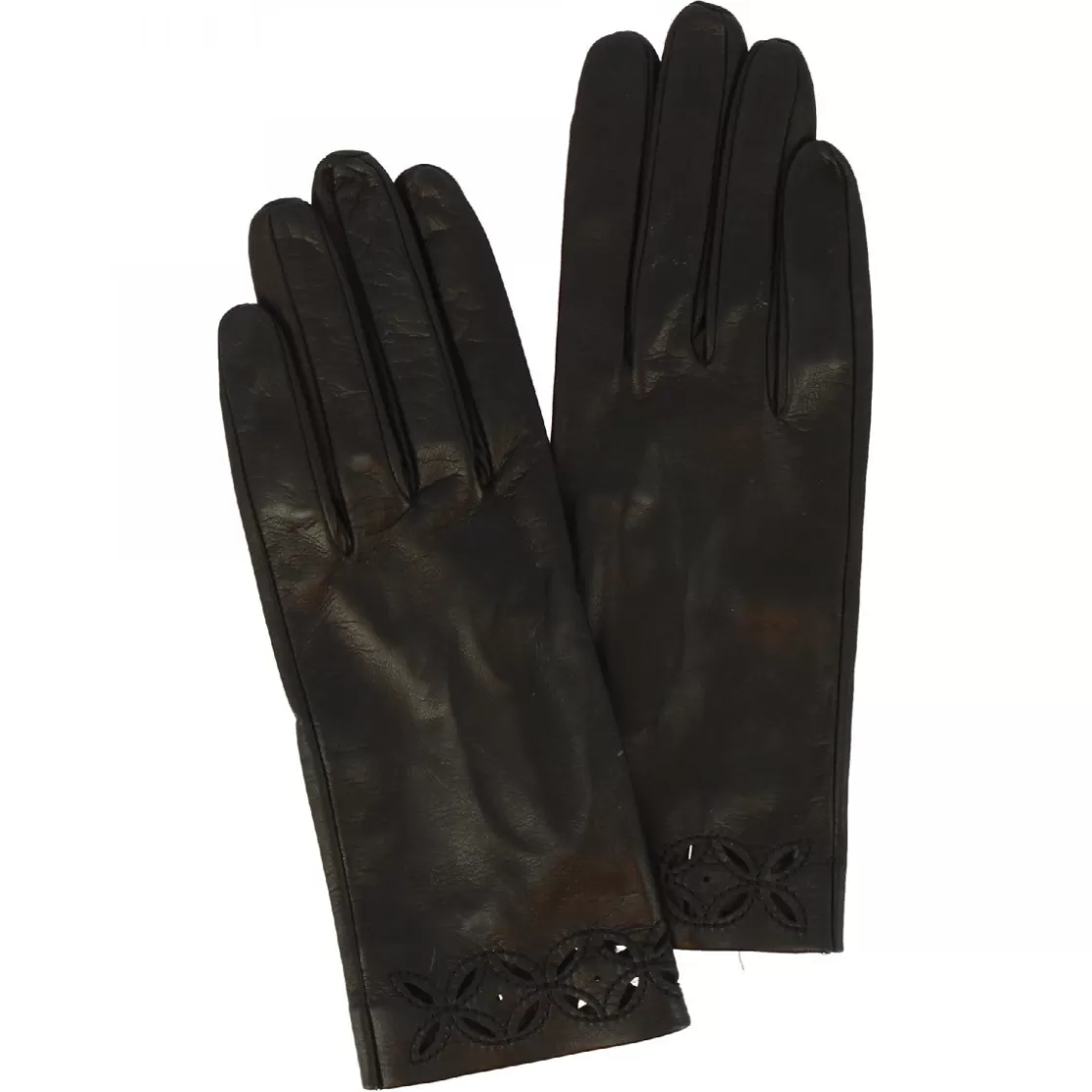 Online Leonardo Shoes Guanti Quadrigoflio Da Donna Fatti A Mano In Nappa Nera Con Decorazione Nero