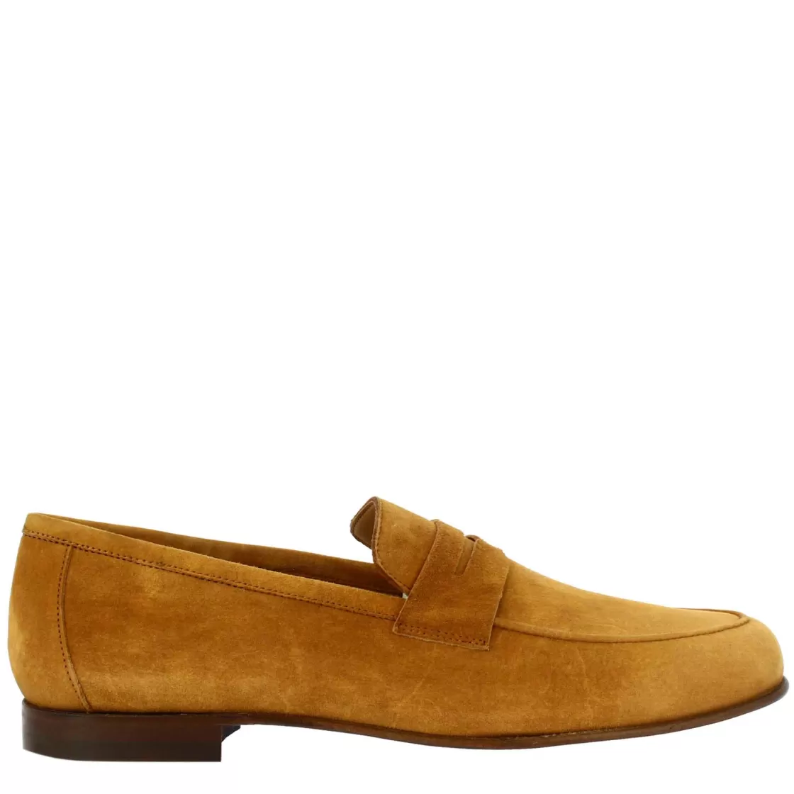Hot Leonardo Shoes Mocassini Slip-on Da Uomo Fatti A Mano In Pelle Di Camoscio Chiaro Marrone