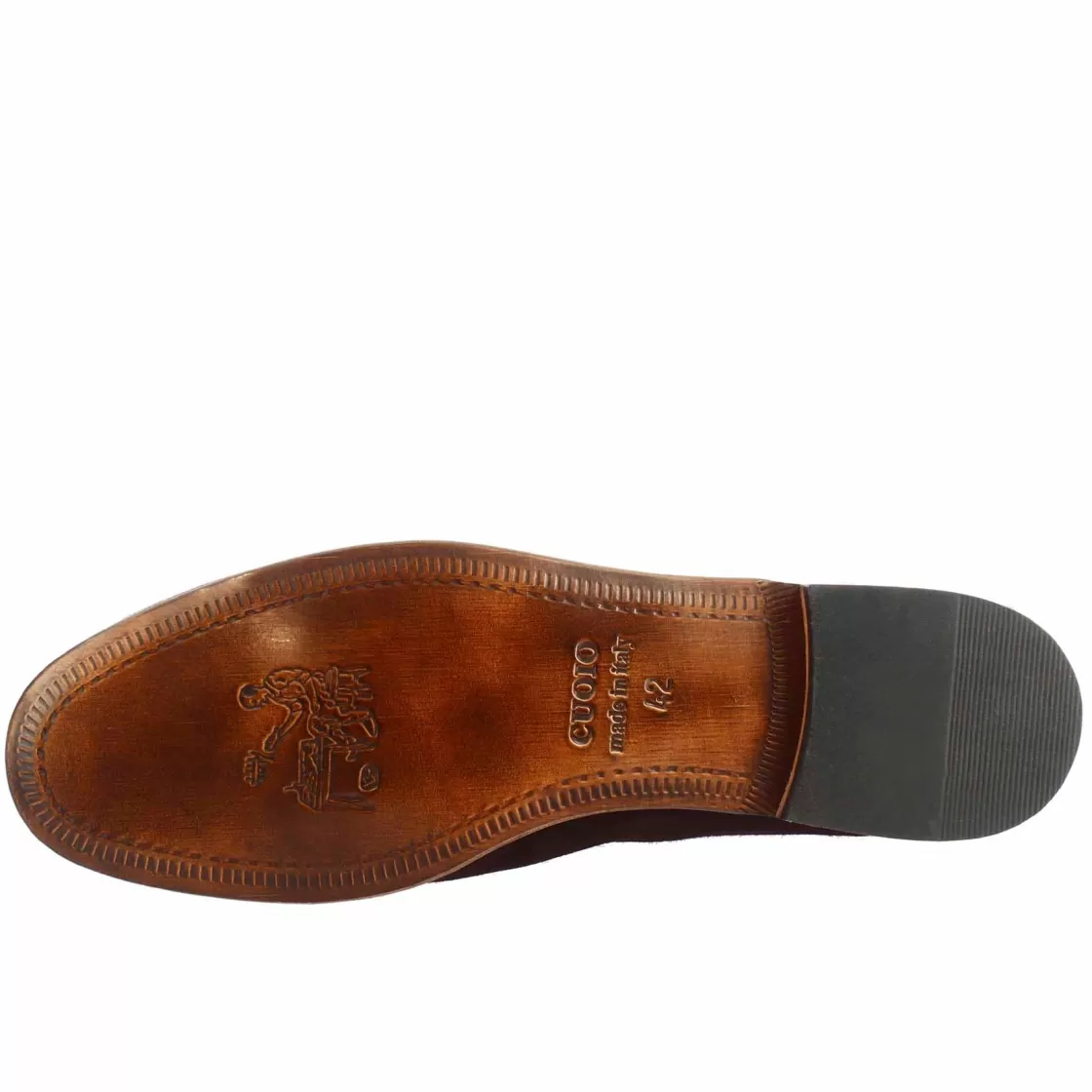 Discount Leonardo Shoes Mocassini Slip-on Da Uomo Fatti A Mano In Pelle Di Camoscio Testa Di Moro Marrone Scuro