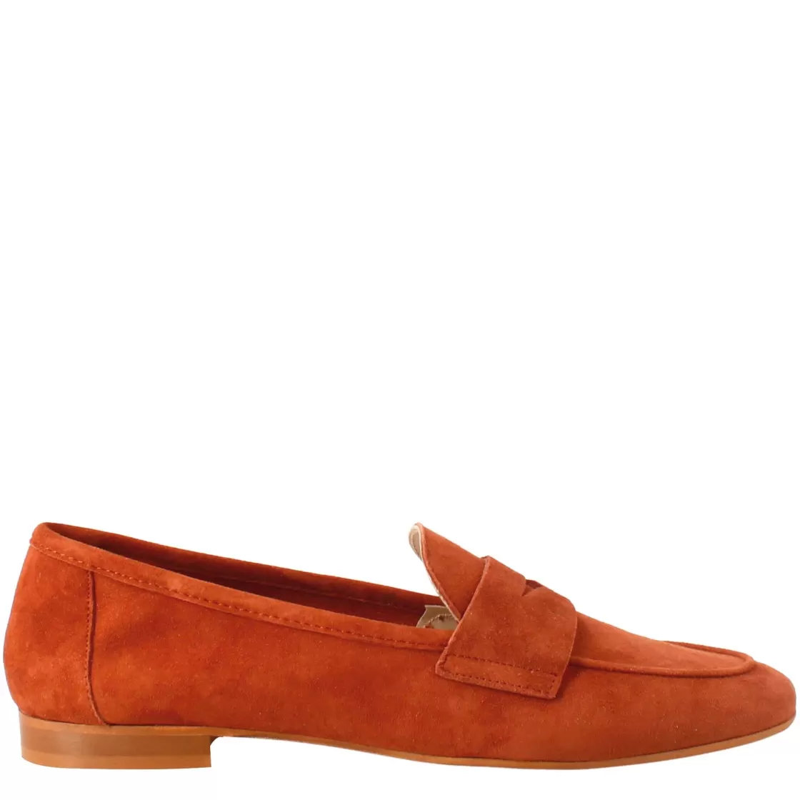 Flash Sale Leonardo Shoes Mocassino Artigianale Da Donna In Camoscio Color Cuoio Fatto A Mano. Marrone