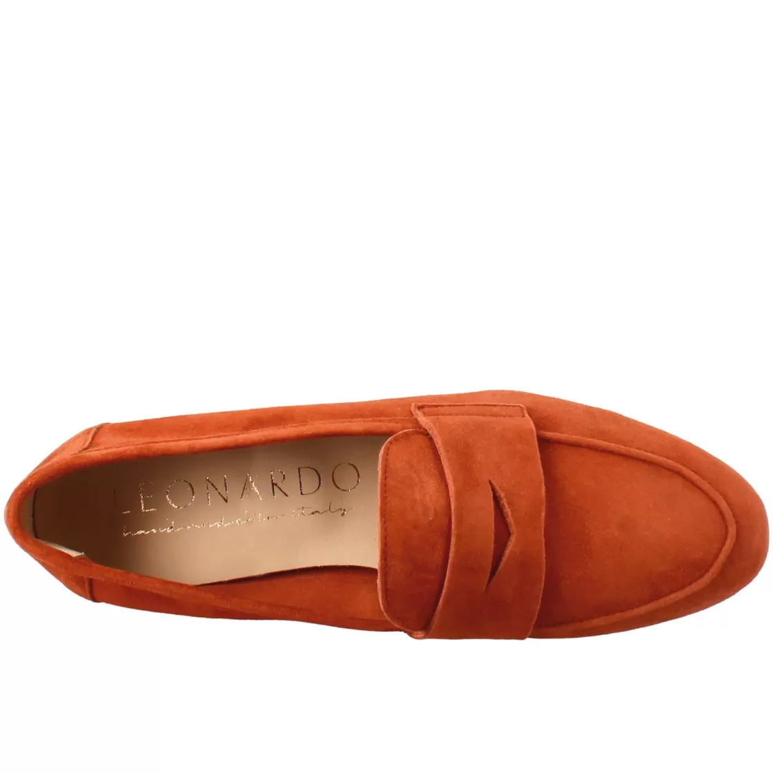 Flash Sale Leonardo Shoes Mocassino Artigianale Da Donna In Camoscio Color Cuoio Fatto A Mano. Marrone