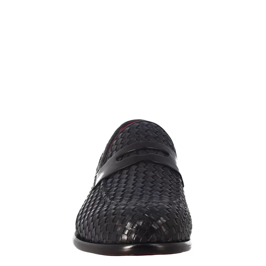 Best Sale Leonardo Shoes Mocassino Elegante Da Uomo In Pelle Fiore Intrecciata Blu