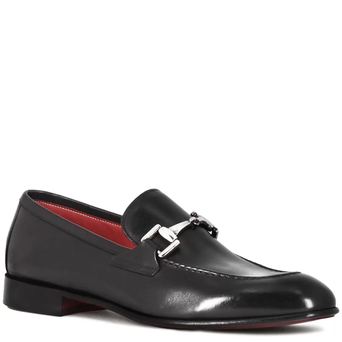 Clearance Leonardo Shoes Mocassino Classico Con Morsetto Da Uomo In Pelle Colore Nero