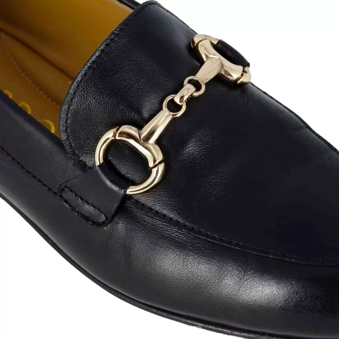 Clearance Leonardo Shoes Mocassino Classico Da Donna Con Morsetto In Pelle Colore Blu Scuro