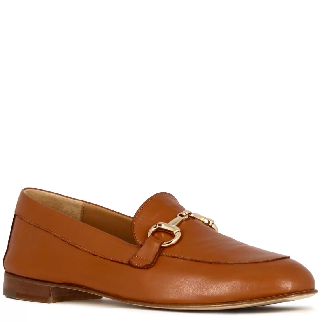 Online Leonardo Shoes Mocassino Classico Da Donna Con Morsetto In Pelle Colore Marrone