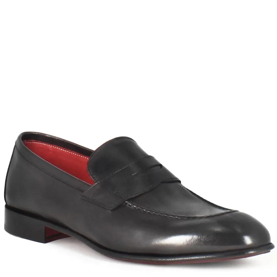 Online Leonardo Shoes Mocassino Classico Da Uomo In Pelle Colore Nero
