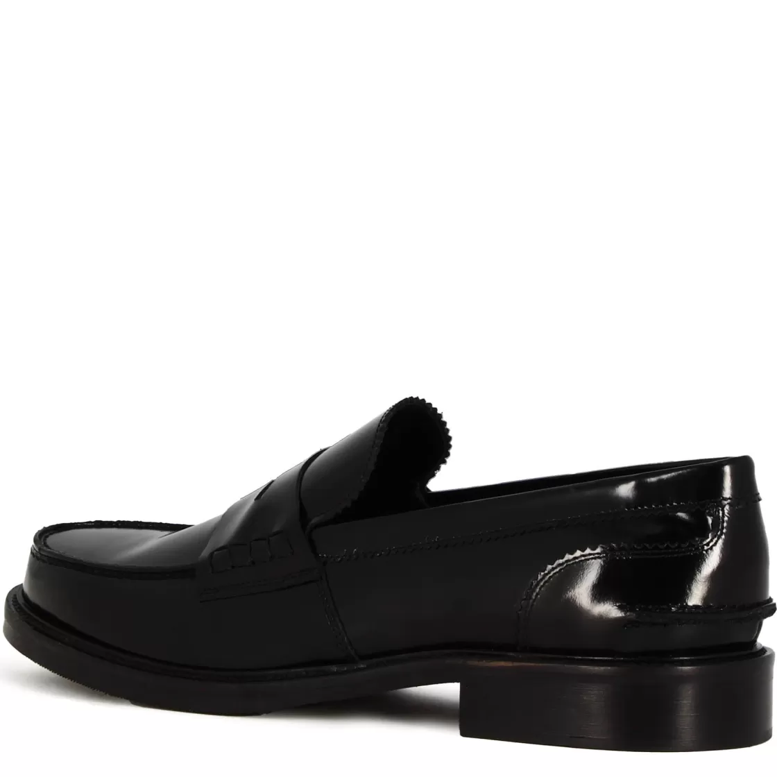 Fashion Leonardo Shoes Mocassino Classico Da Uomo In Pelle Lucida Colore Nero