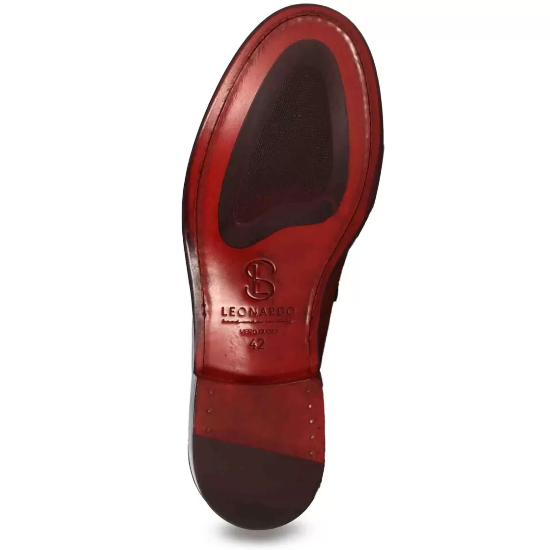 Cheap Leonardo Shoes Mocassino College Con Bocca Di Leone Da Uomo In Pelle Colore Marrone