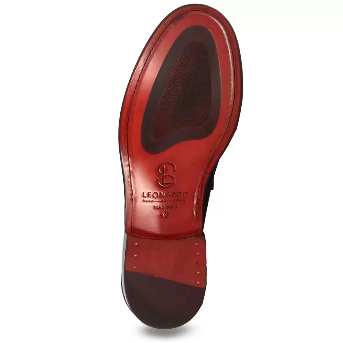 Clearance Leonardo Shoes Mocassino College Con Bocca Di Leone Da Uomo In Pelle Colore Nero