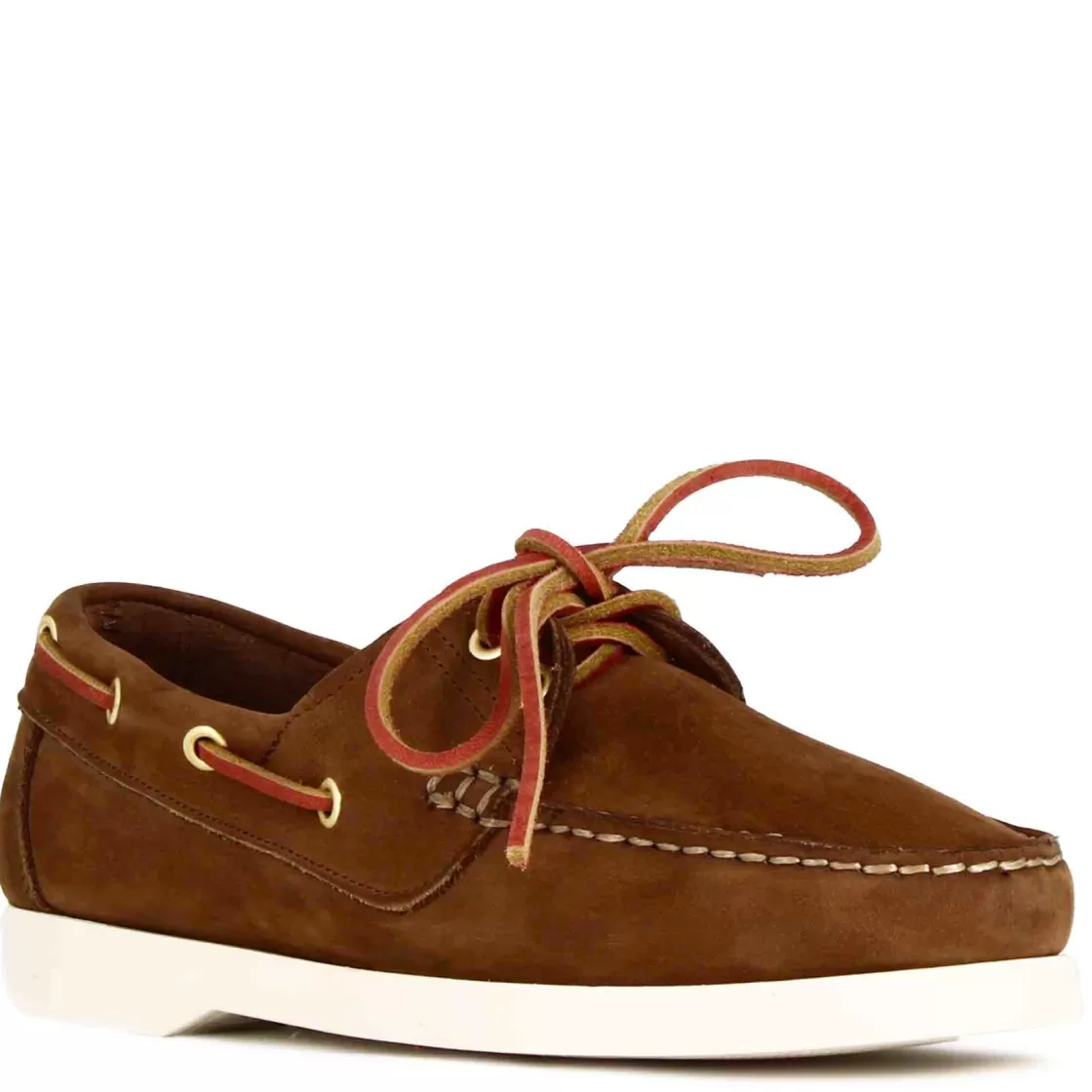 Online Leonardo Shoes Mocassino Da Barca Da Donna In Camoscio Colore Marrone