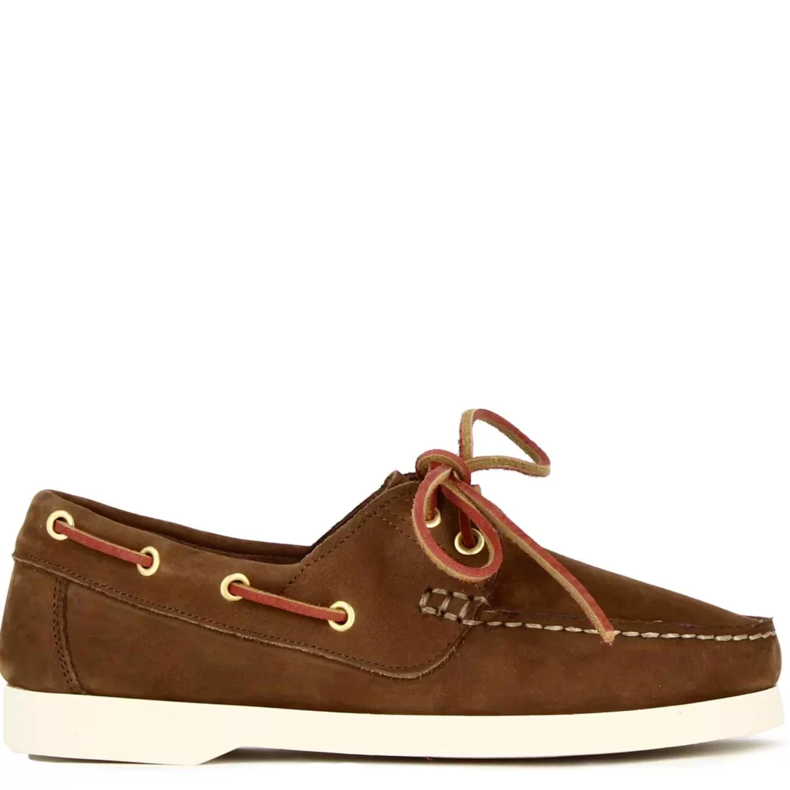 Online Leonardo Shoes Mocassino Da Barca Da Donna In Camoscio Colore Marrone