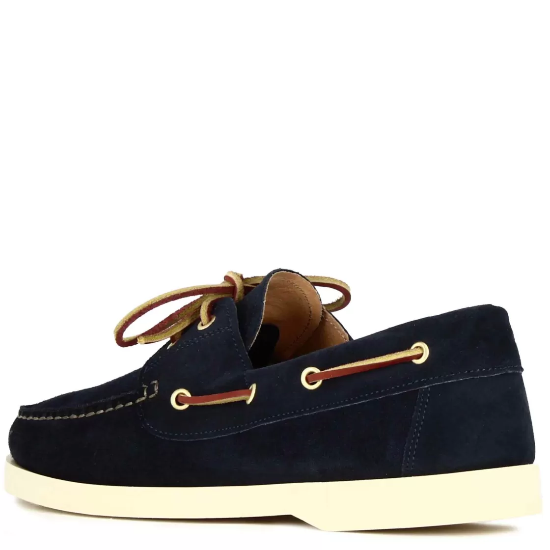 Shop Leonardo Shoes Mocassino Da Barca Da Uomo In Camoscio Colore Blu