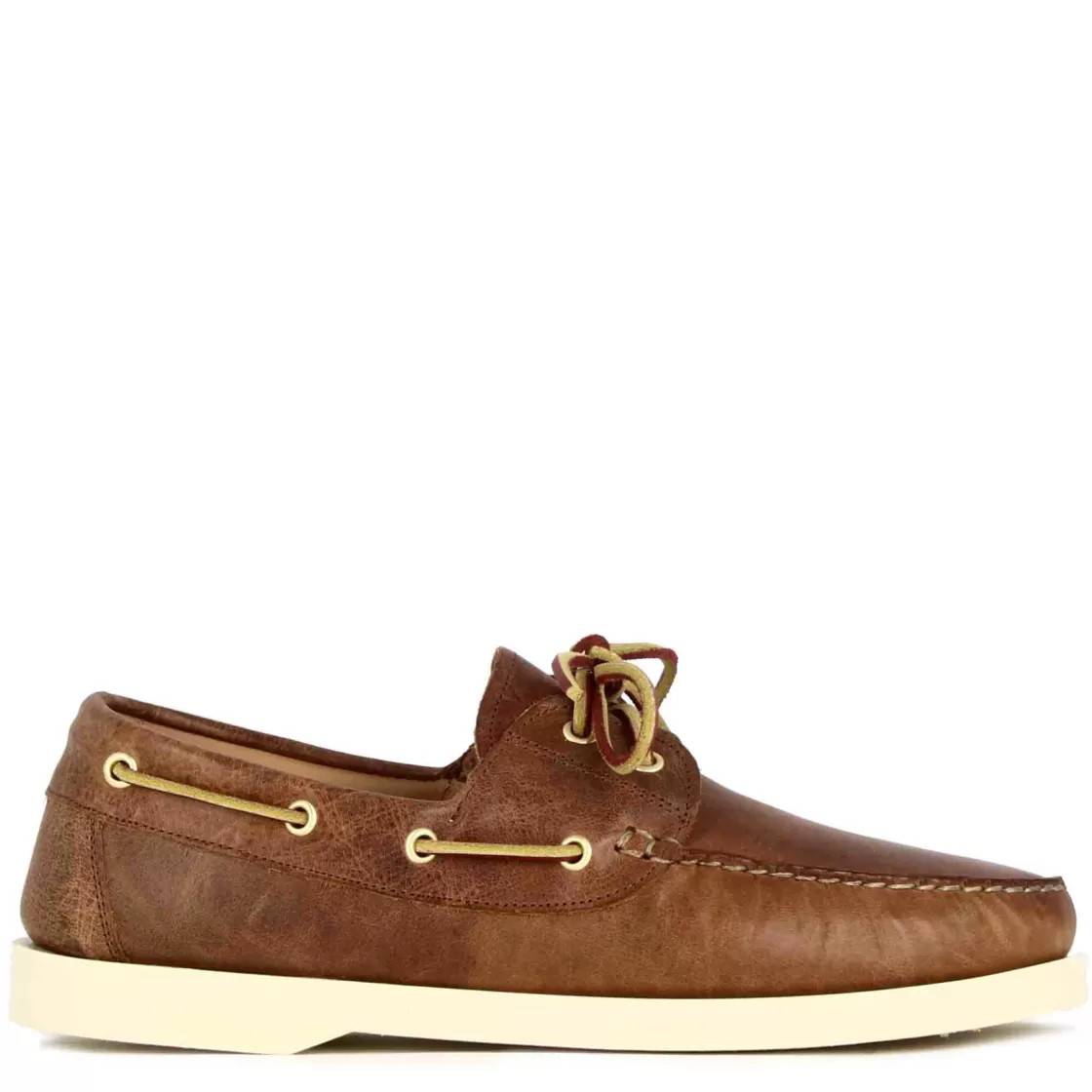 Cheap Leonardo Shoes Mocassino Da Barca Da Uomo In Camoscio Colore Marrone Chiaro