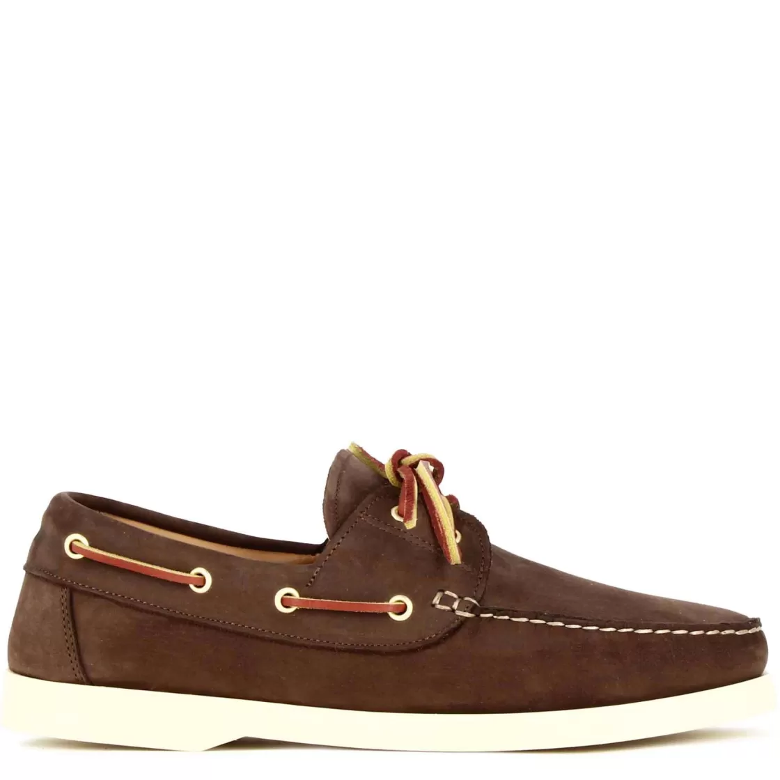 Clearance Leonardo Shoes Mocassino Da Barca Da Uomo In Camoscio Colore Marrone Scuro
