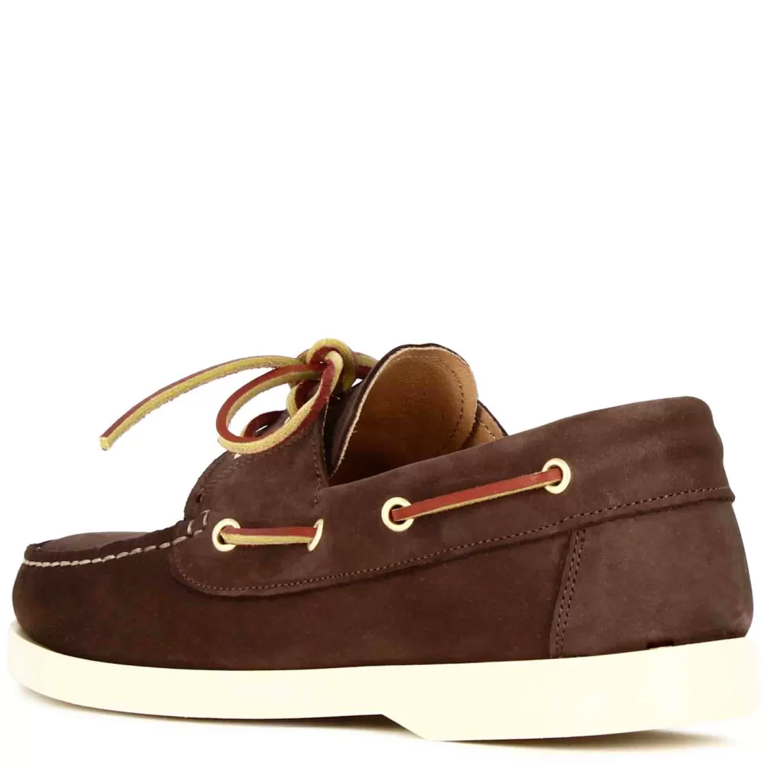 Clearance Leonardo Shoes Mocassino Da Barca Da Uomo In Camoscio Colore Marrone Scuro