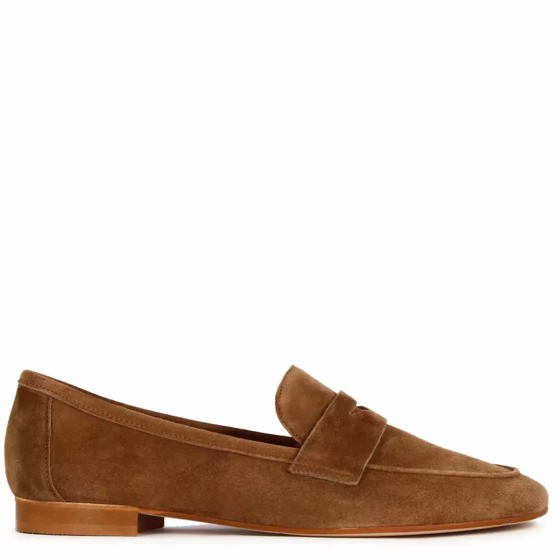 Fashion Leonardo Shoes Mocassino Da Donna Classico In Pelle Scamosciata Colore Marrone Chiaro