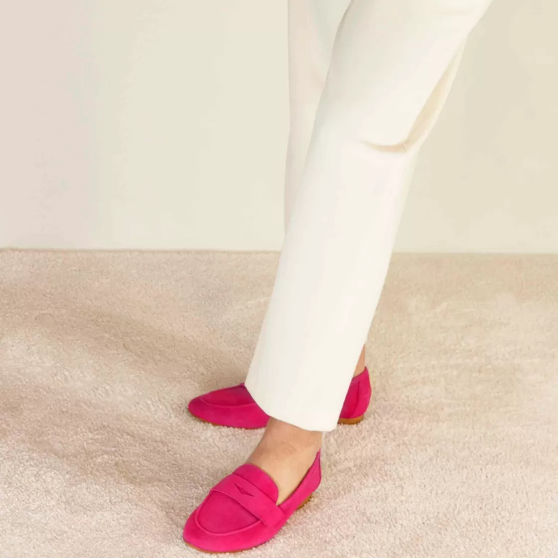 Discount Leonardo Shoes Mocassino Da Donna Classico In Pelle Scamosciata Colore Rosa