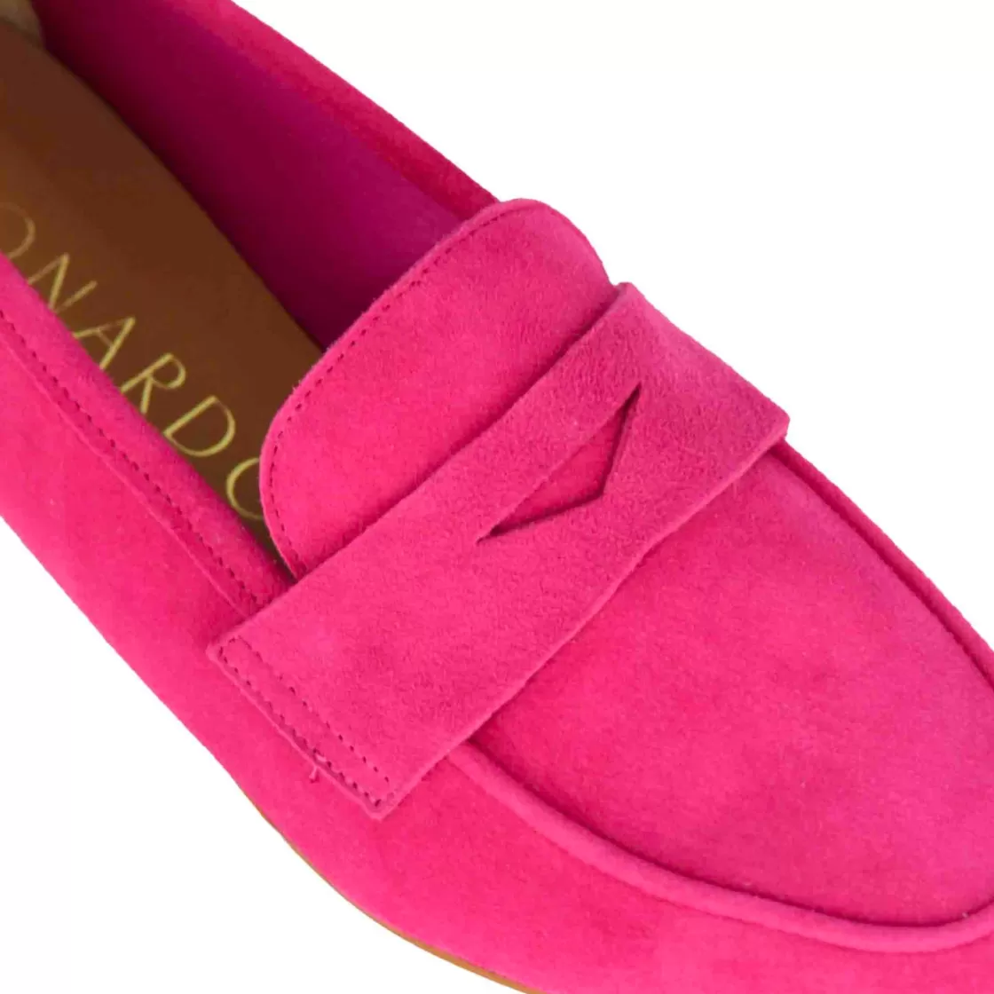 Discount Leonardo Shoes Mocassino Da Donna Classico In Pelle Scamosciata Colore Rosa