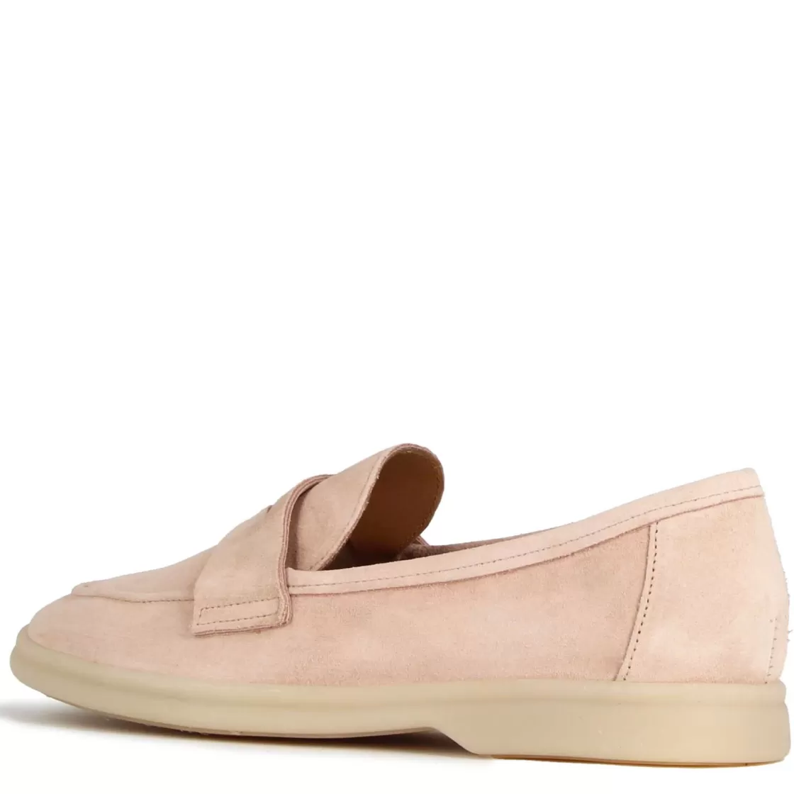 Shop Leonardo Shoes Mocassino Da Donna Classico In Pelle Scamosciata Colore Rosa