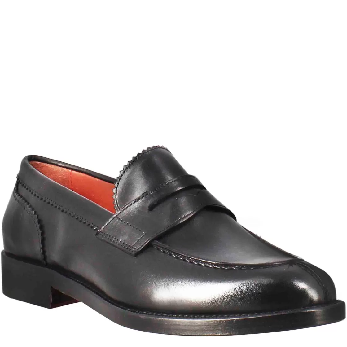 Best Leonardo Shoes Mocassino Da Donna Con Bocca Di Leone In Pelle Nero