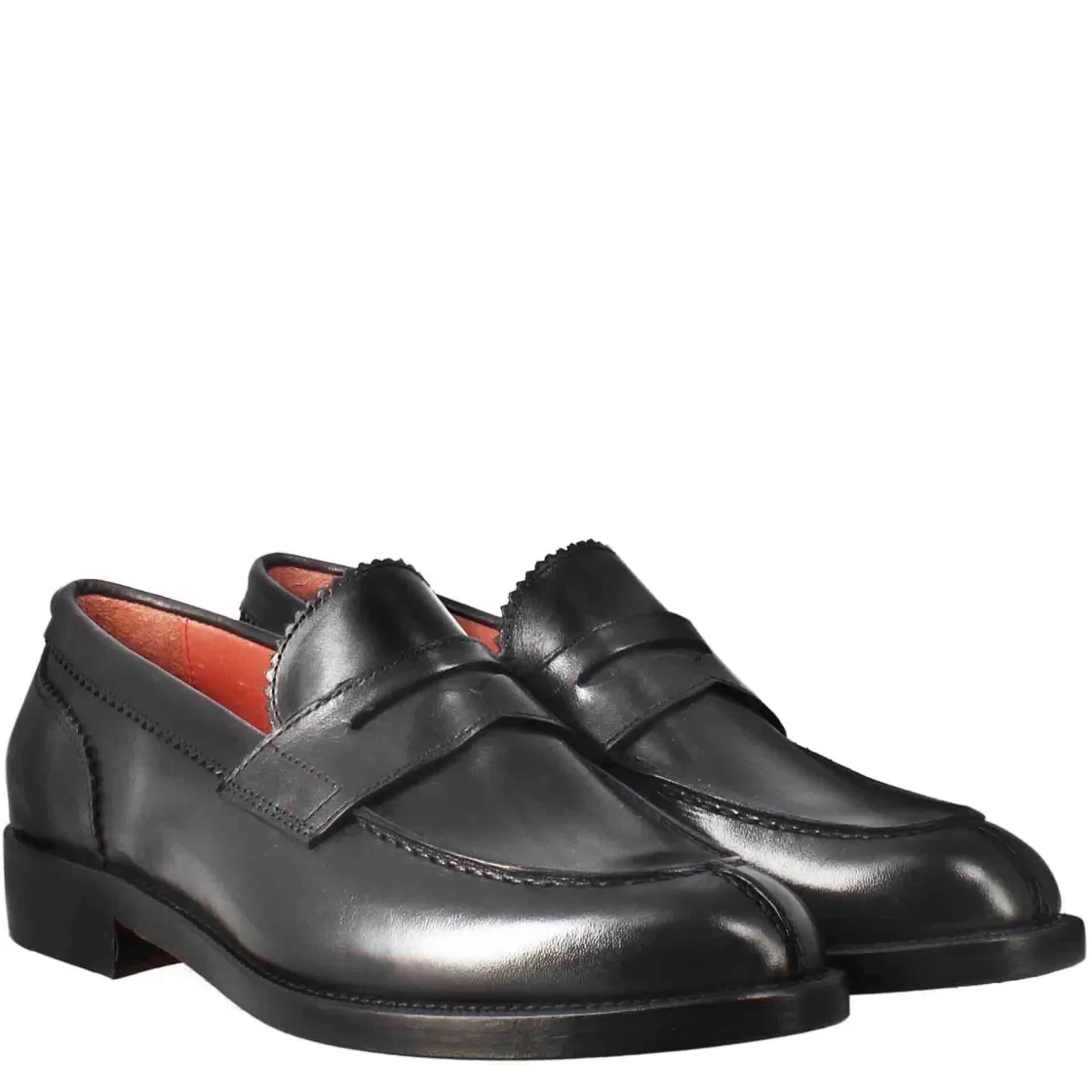 Best Leonardo Shoes Mocassino Da Donna Con Bocca Di Leone In Pelle Nero