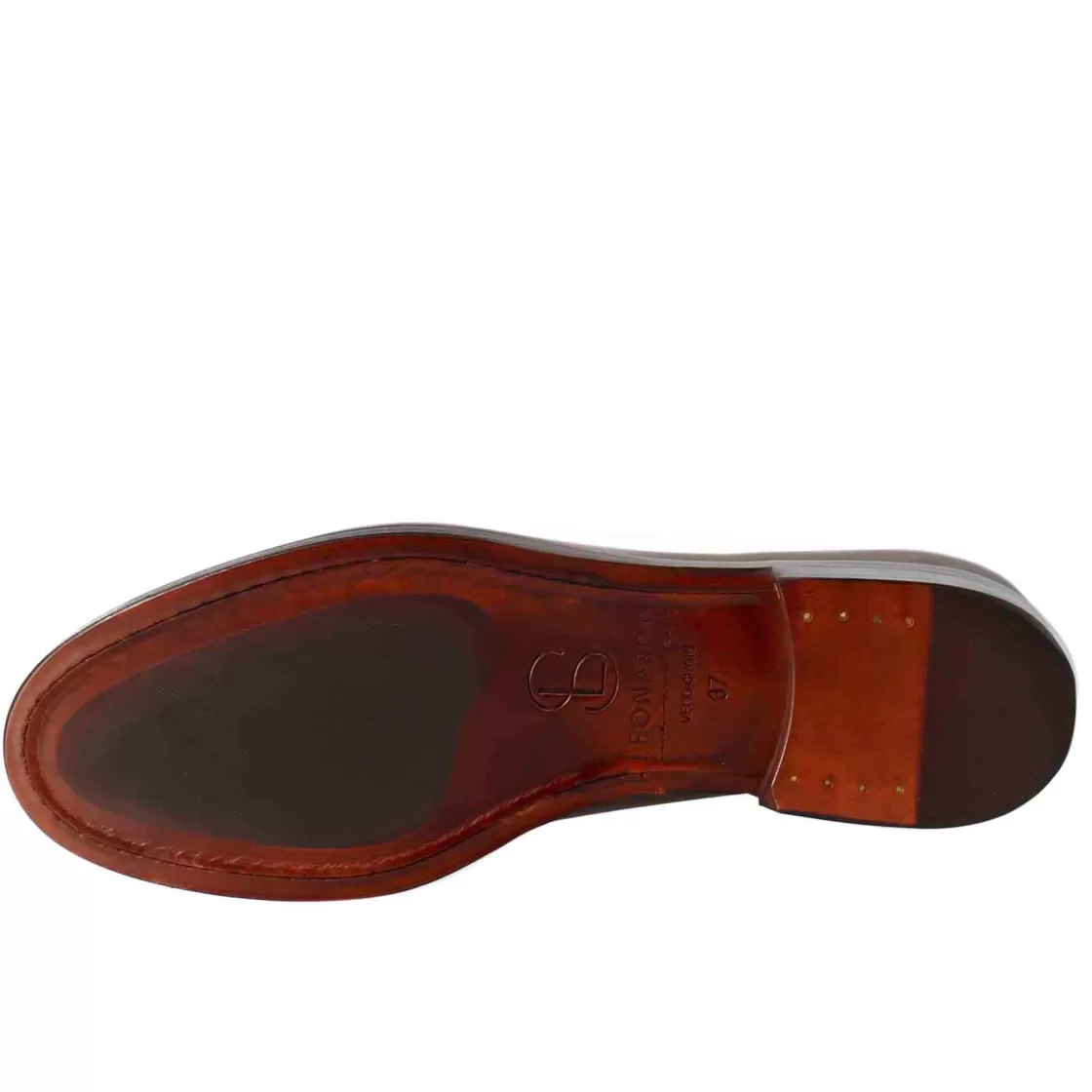 Store Leonardo Shoes Mocassino Da Donna In Pelle Colore Con Fibbia Marrone