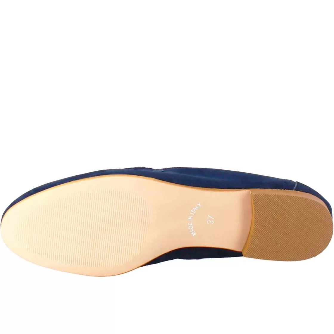 Discount Leonardo Shoes Mocassino Da Donna In Pelle Scamosciata Con Fibbia Oro Blu