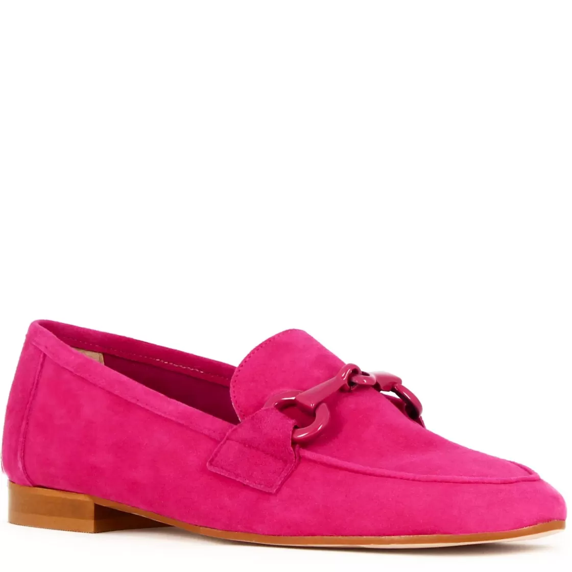 Best Sale Leonardo Shoes Mocassino Da Donna In Pelle Scamosciata Con Morsetto Colore Fucsia Rosa