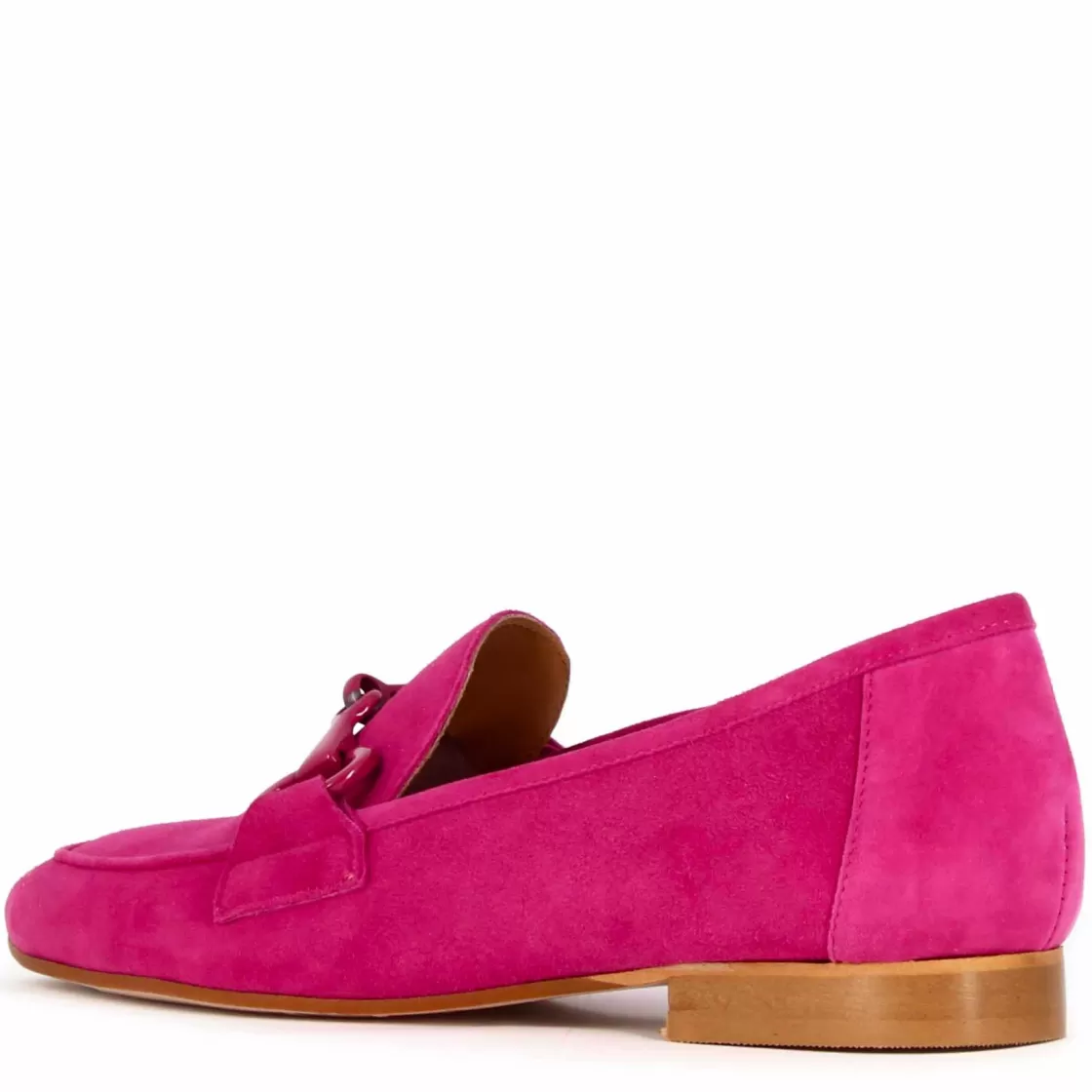 Best Sale Leonardo Shoes Mocassino Da Donna In Pelle Scamosciata Con Morsetto Colore Fucsia Rosa