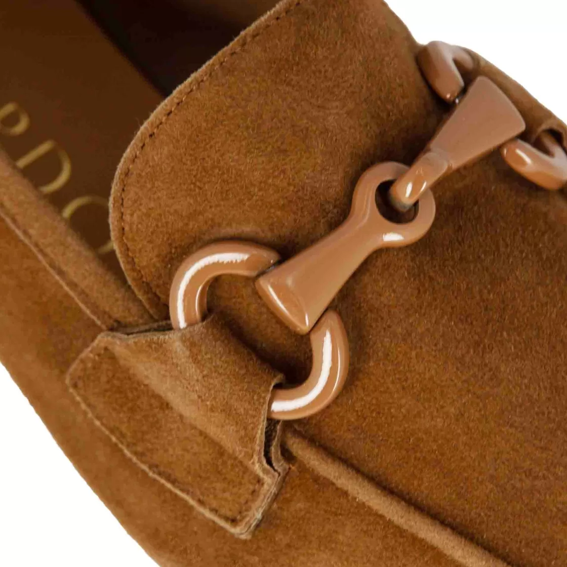 Flash Sale Leonardo Shoes Mocassino Da Donna In Pelle Scamosciata Con Morsetto Colore Marrone Chiaro