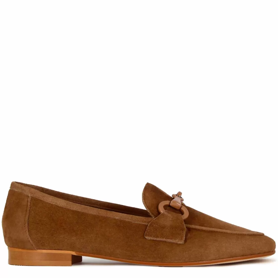 Flash Sale Leonardo Shoes Mocassino Da Donna In Pelle Scamosciata Con Morsetto Colore Marrone Chiaro