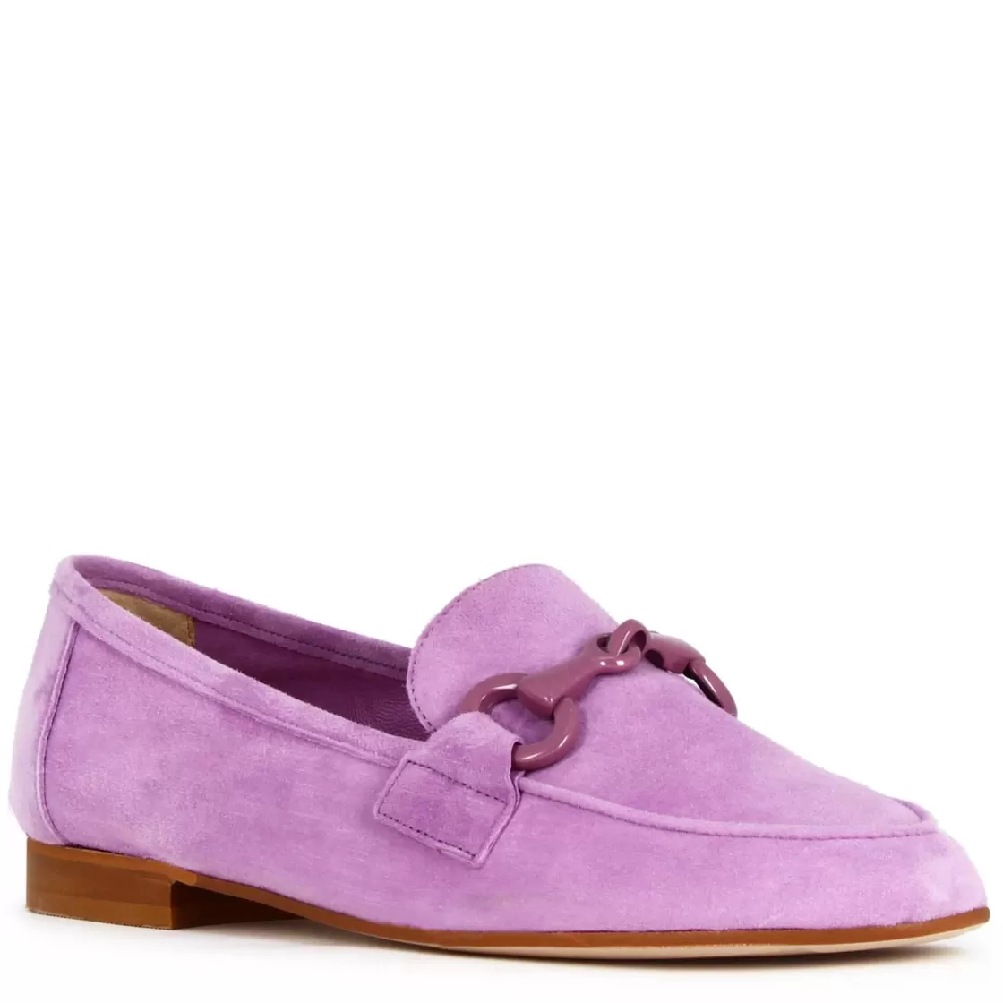 Discount Leonardo Shoes Mocassino Da Donna In Pelle Scamosciata Con Morsetto Colore Viola