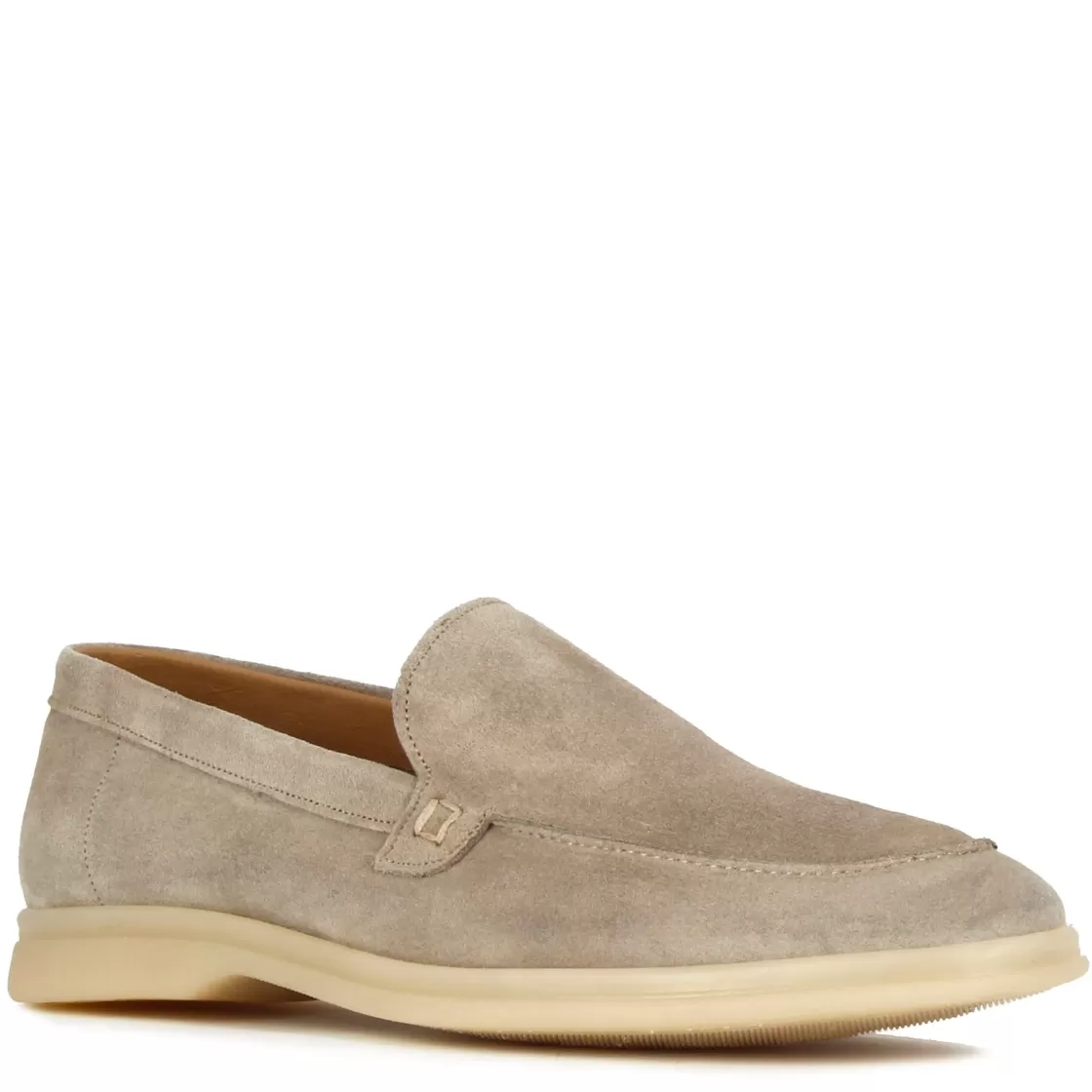 Clearance Leonardo Shoes Mocassino Da Uomo Casual In Pelle Scamosciata Colore Grigio