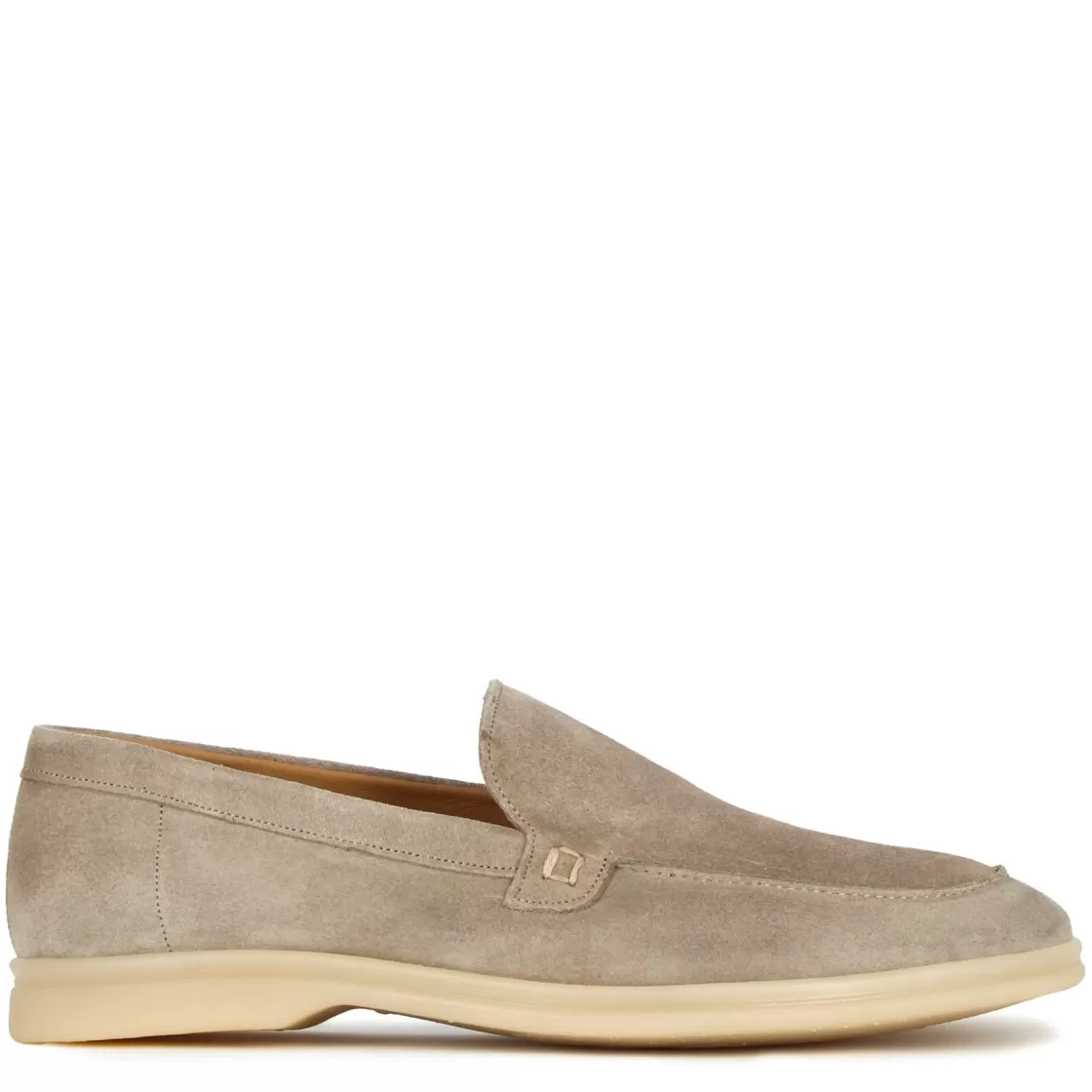 Clearance Leonardo Shoes Mocassino Da Uomo Casual In Pelle Scamosciata Colore Grigio