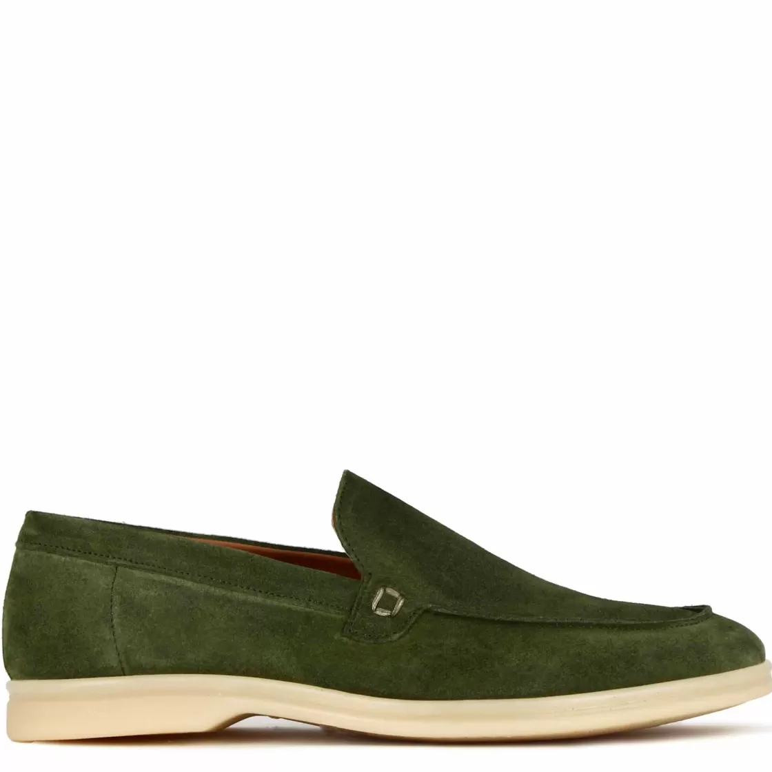 Discount Leonardo Shoes Mocassino Da Uomo Casual In Pelle Scamosciata Colore Verde